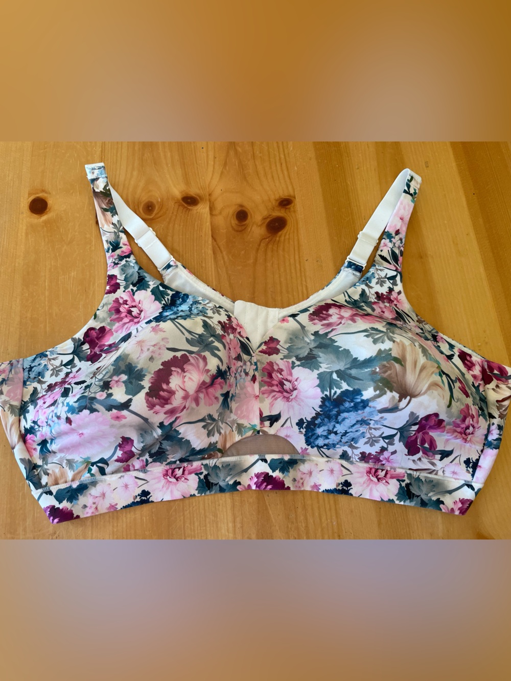 Cacique Floral Comfort Bliss Lightly Lined Full Coverage Bra, 48C